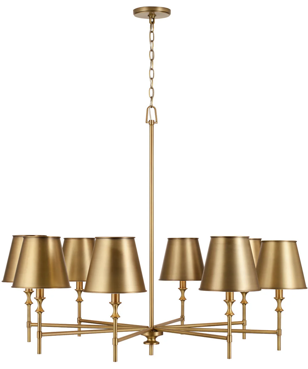 Whitney 8-Light Chandelier Aged Brass - Image 4
