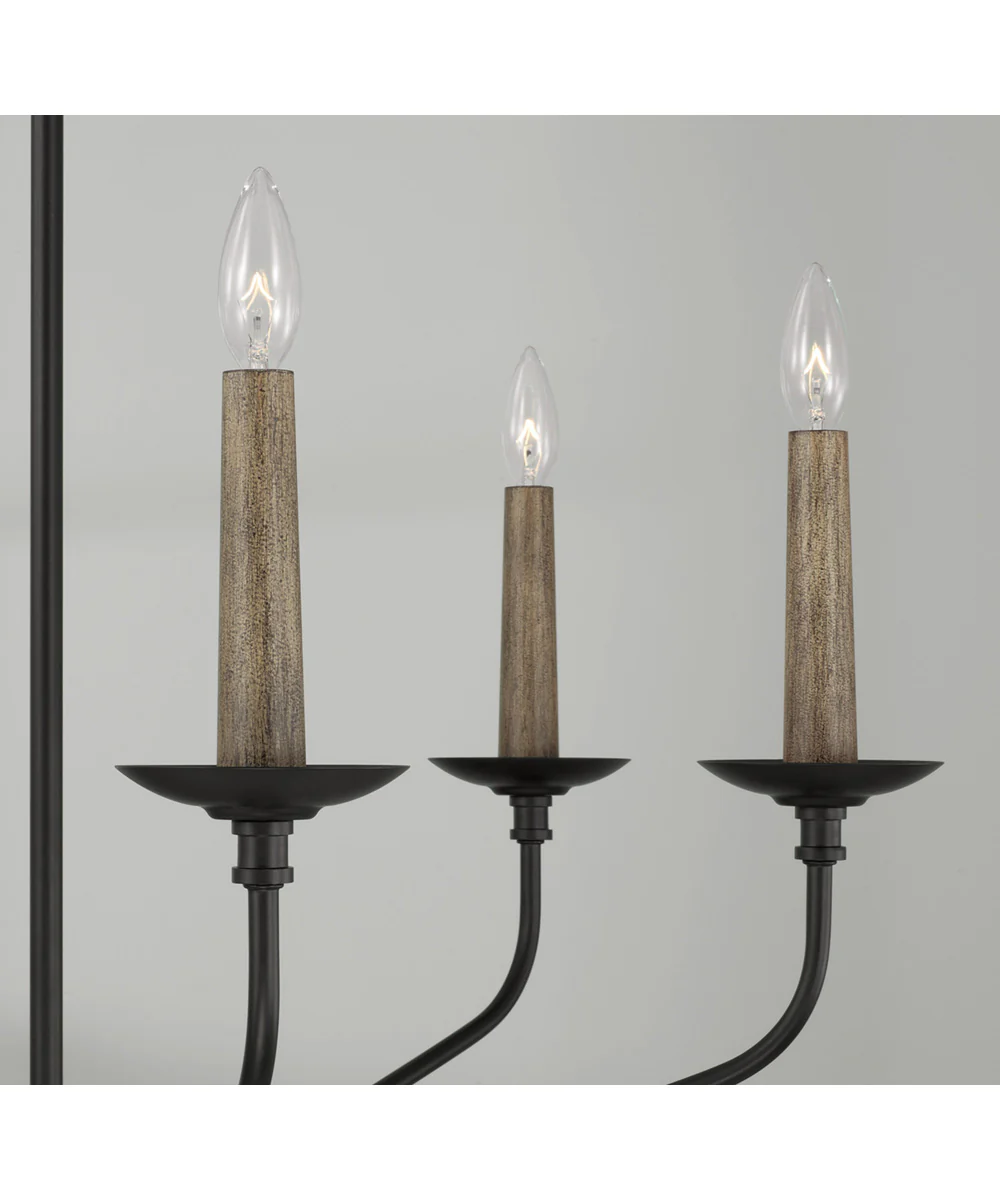 Wilder 6-Light Chandelier Matte Black - Image 5