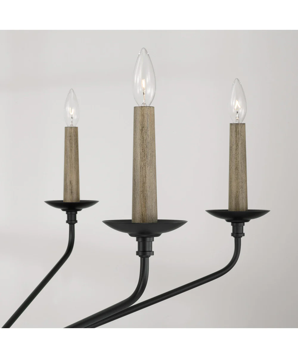 Wilder 6-Light Chandelier Matte Black - Image 3