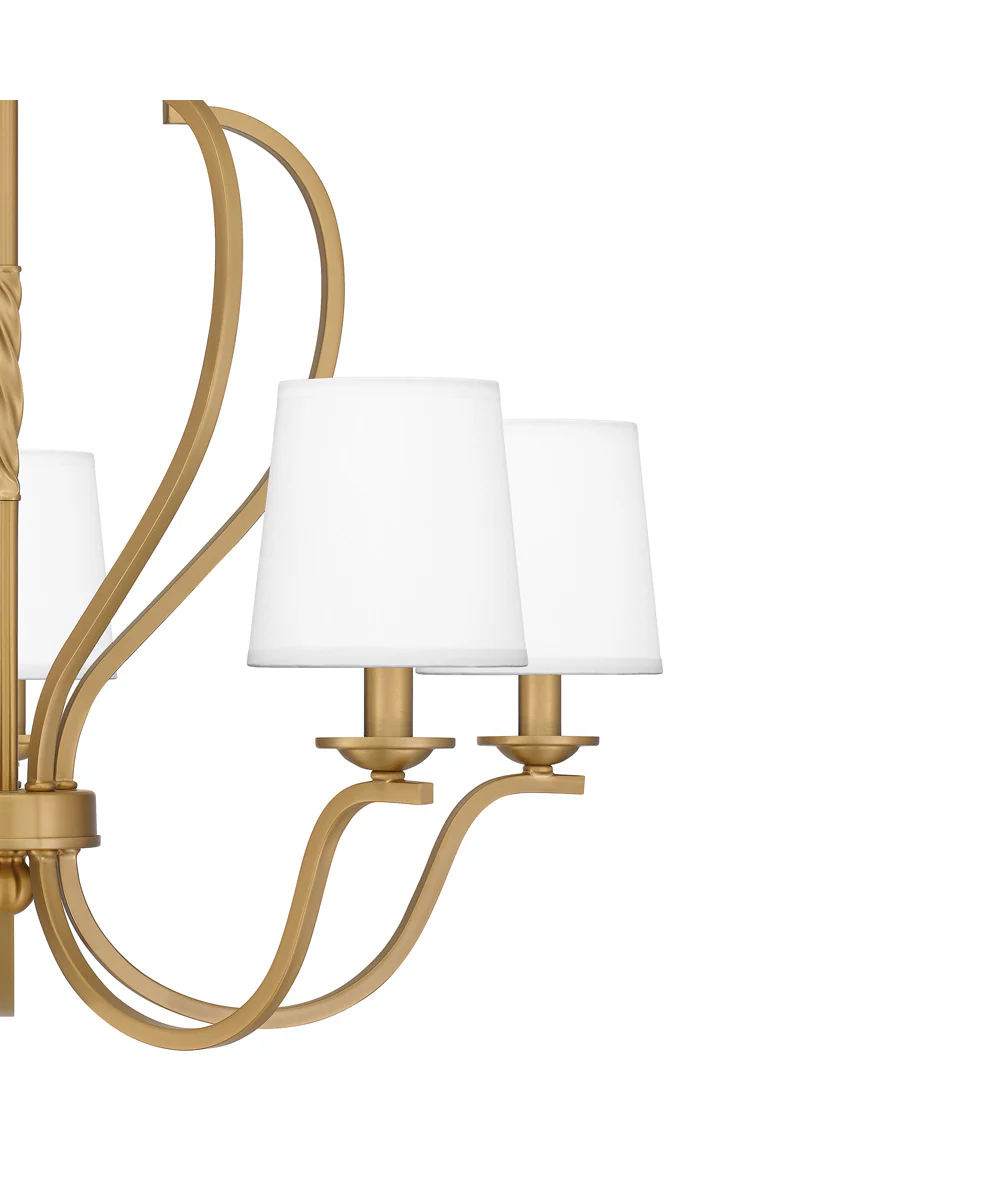 Wilkins 5-light Chandelier Brushed Weathered Brass - Image 5