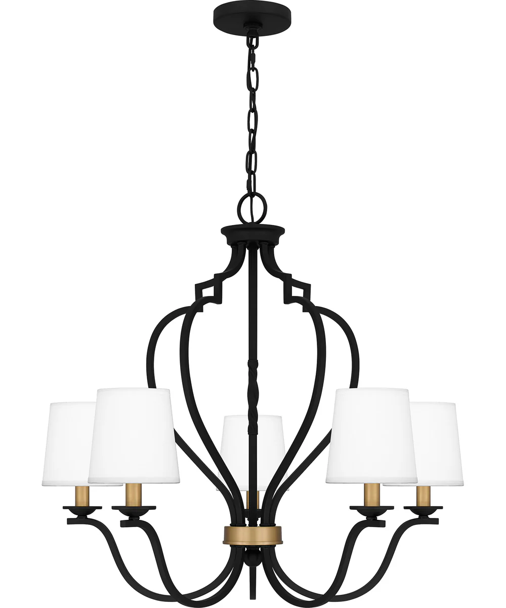 Wilkins 5-light Chandelier Matte Black