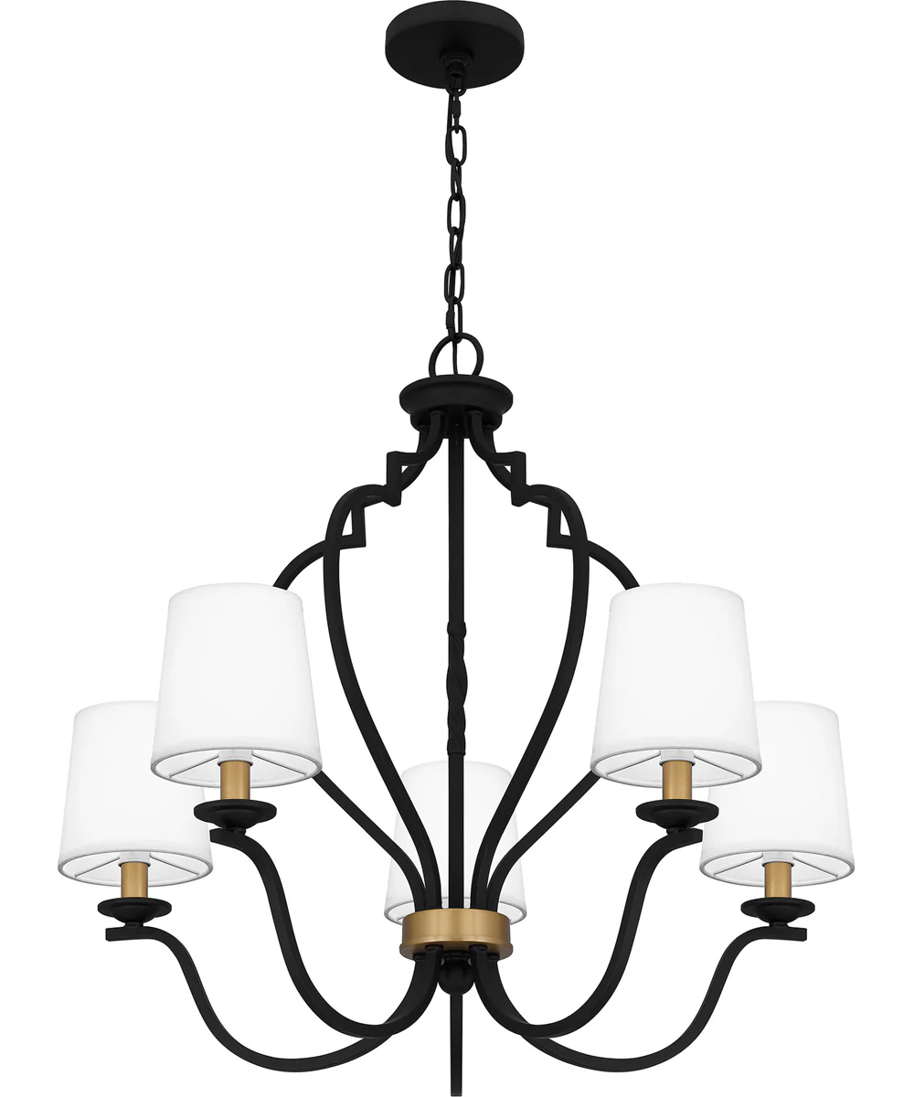 Wilkins 5-light Chandelier Matte Black - Image 4