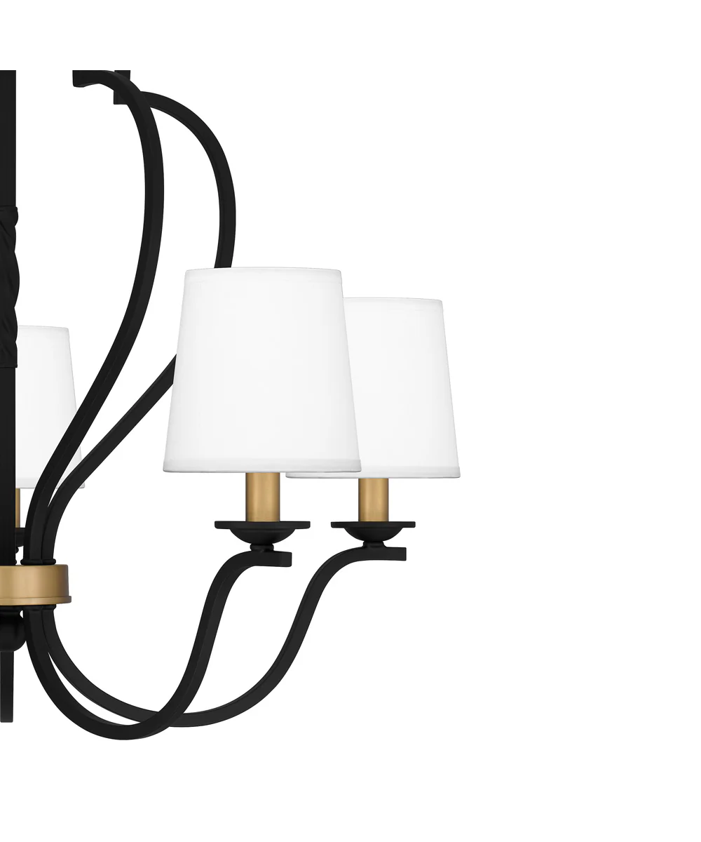Wilkins 5-light Chandelier Matte Black - Image 5