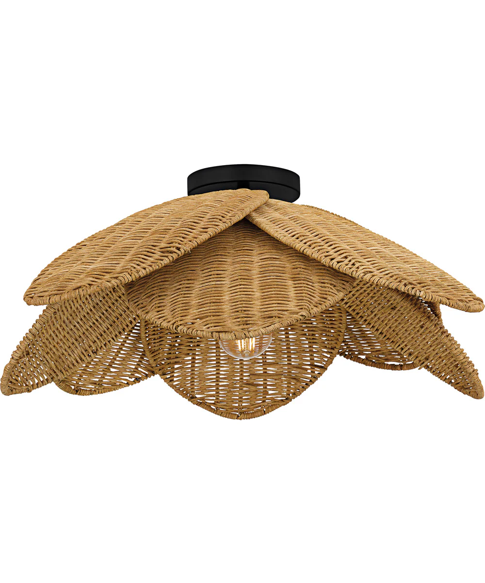 Willa Extra Large 1-light Semi Flush Mount Matte Black - Image 3