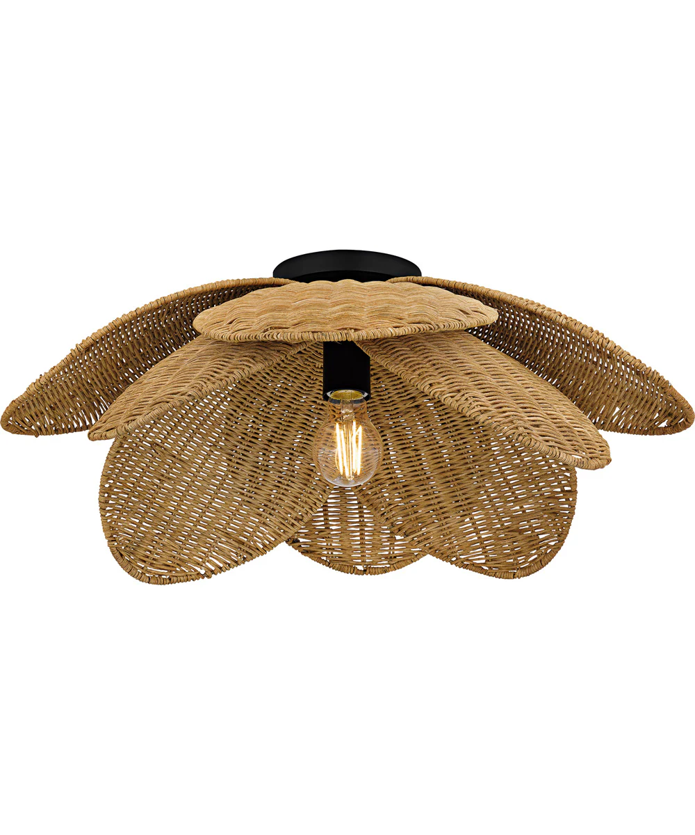 Willa Extra Large 1-light Semi Flush Mount Matte Black - Image 4