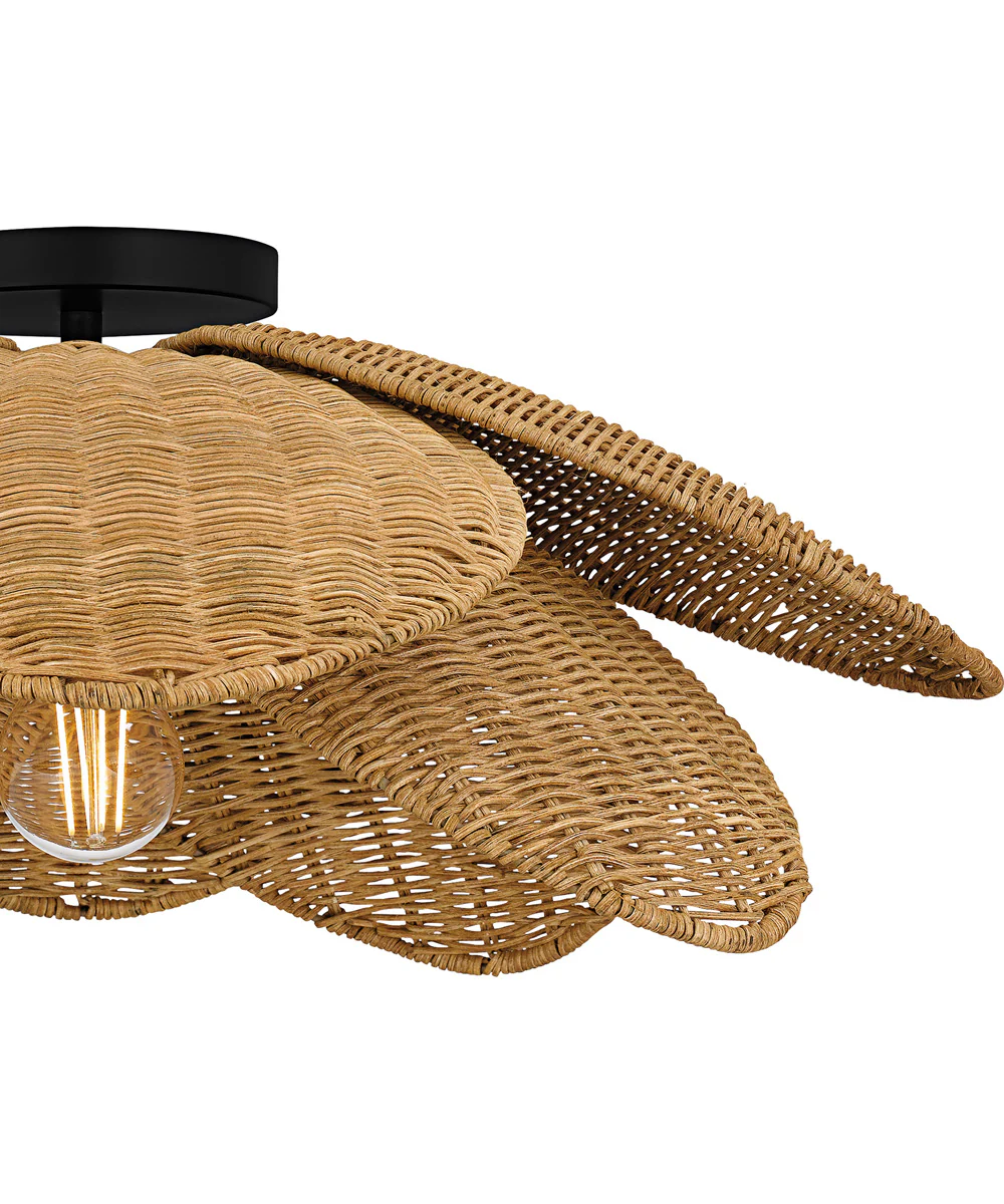 Willa Extra Large 1-light Semi Flush Mount Matte Black - Image 5