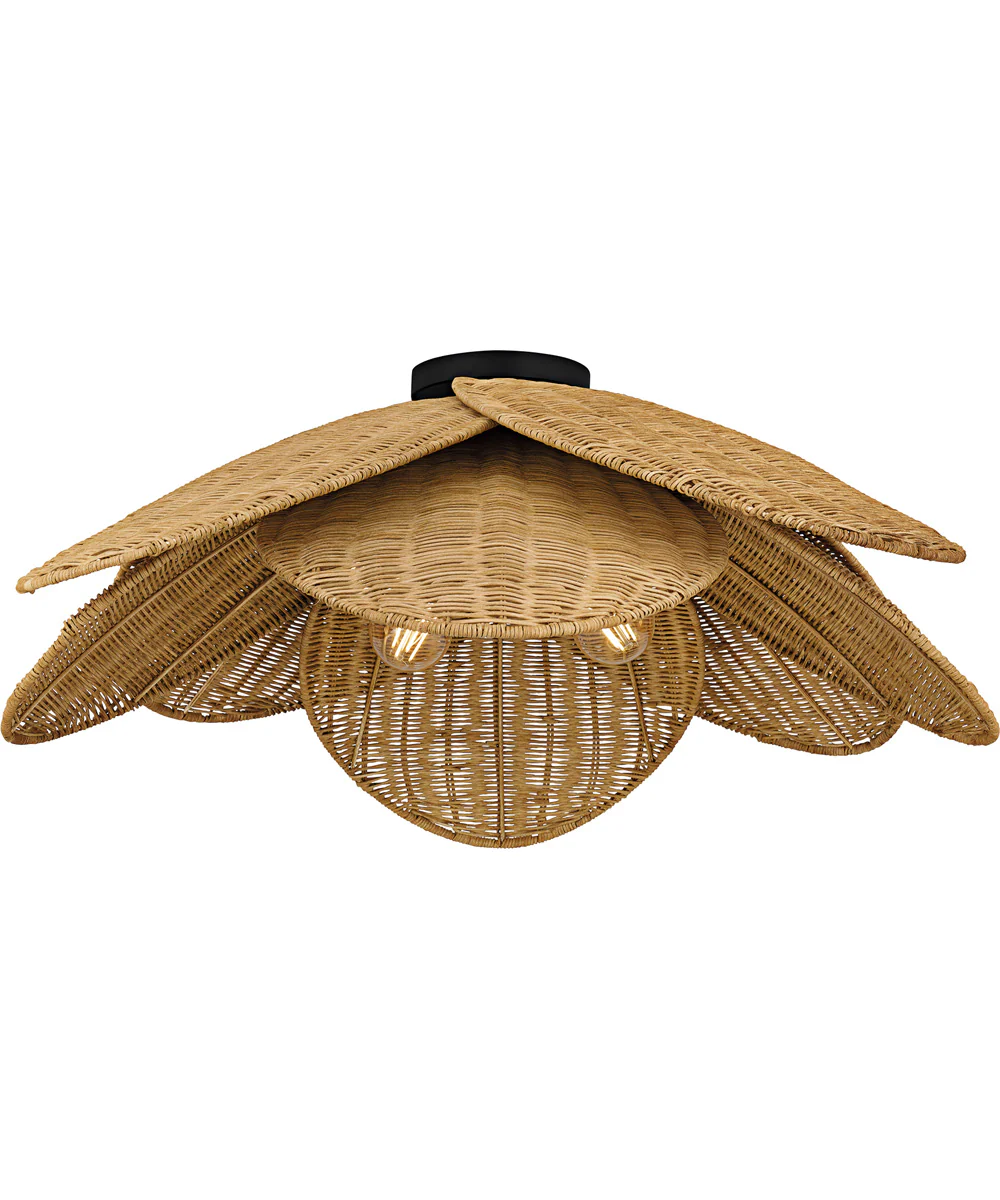 Willa Extra Large 4-light Semi Flush Mount Matte Black - Image 3