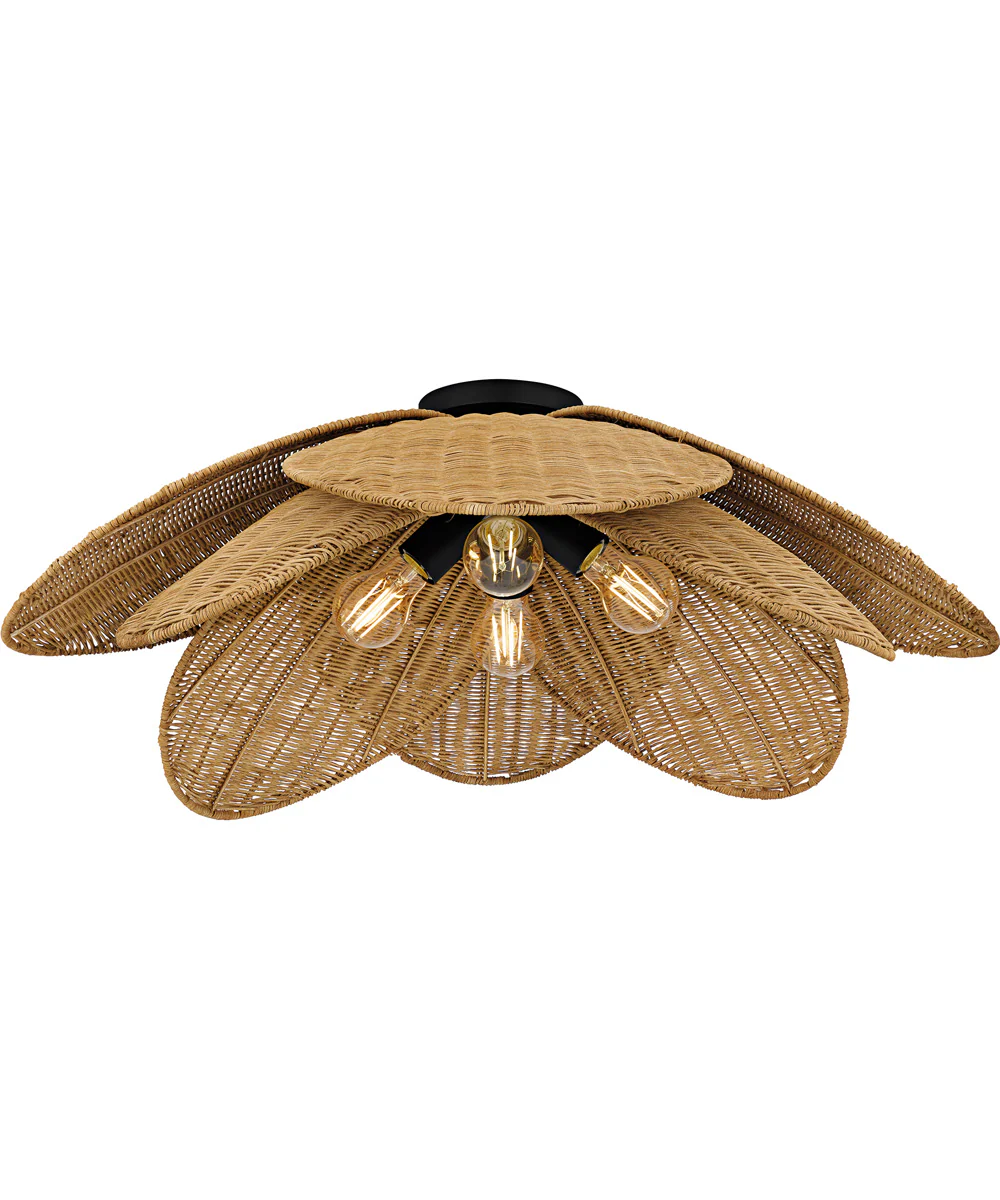 Willa Extra Large 4-light Semi Flush Mount Matte Black - Image 4
