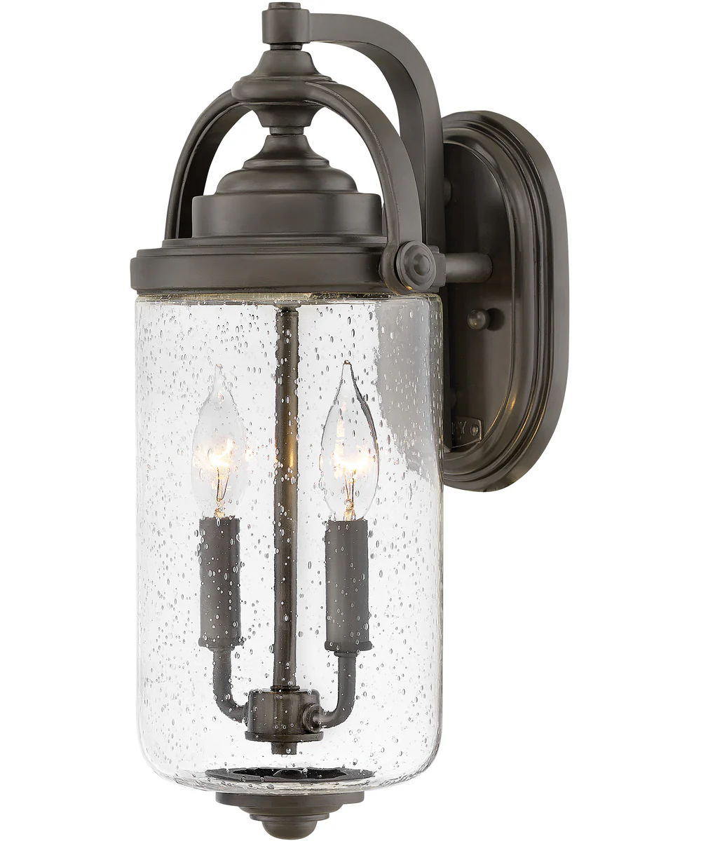 Willoughby Coastal Elements 2-Light Medium Outdoor Wall Mount Lantern in Oil Rubbed Bronze
