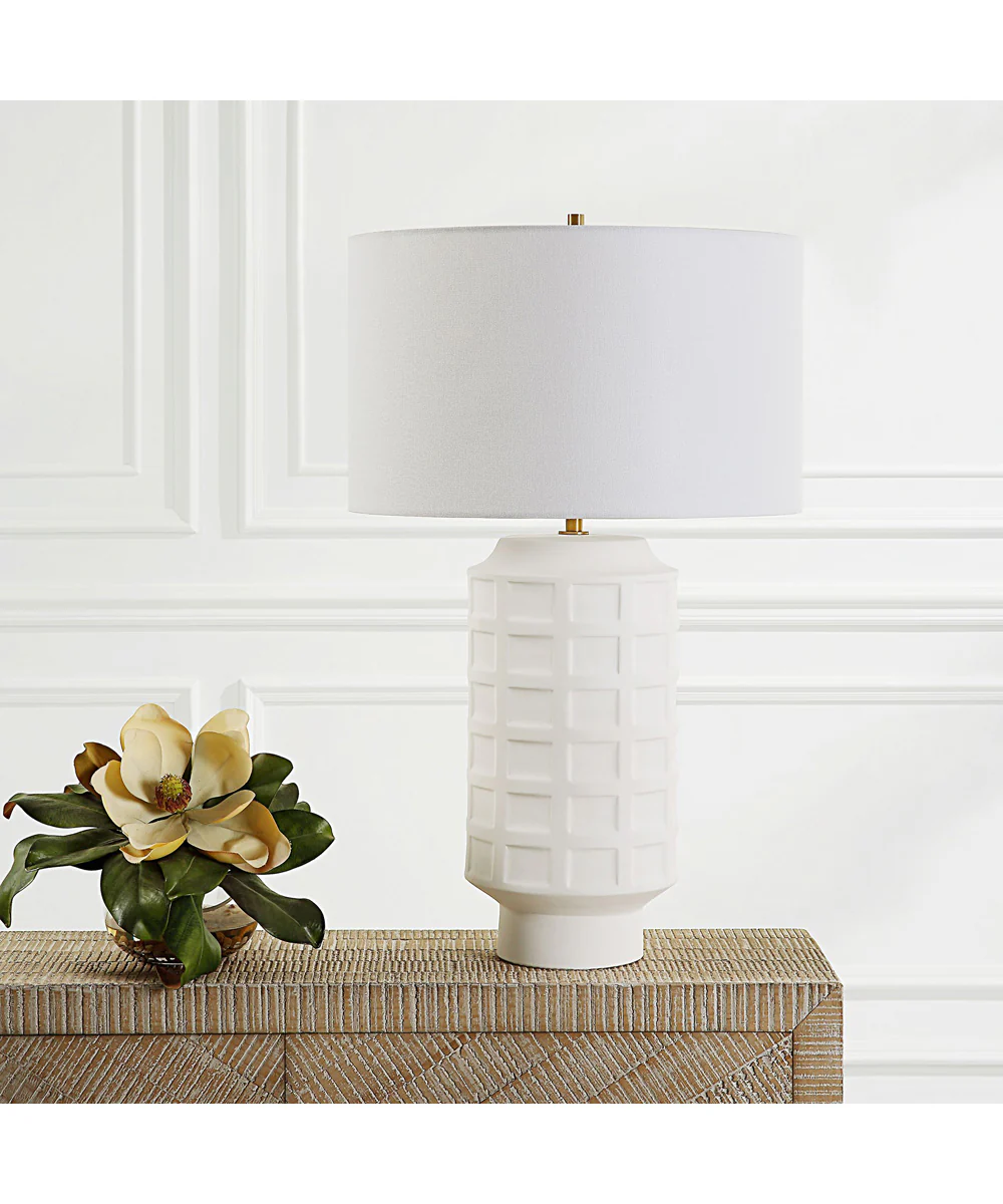 Window Pane White Table Lamp - Image 3