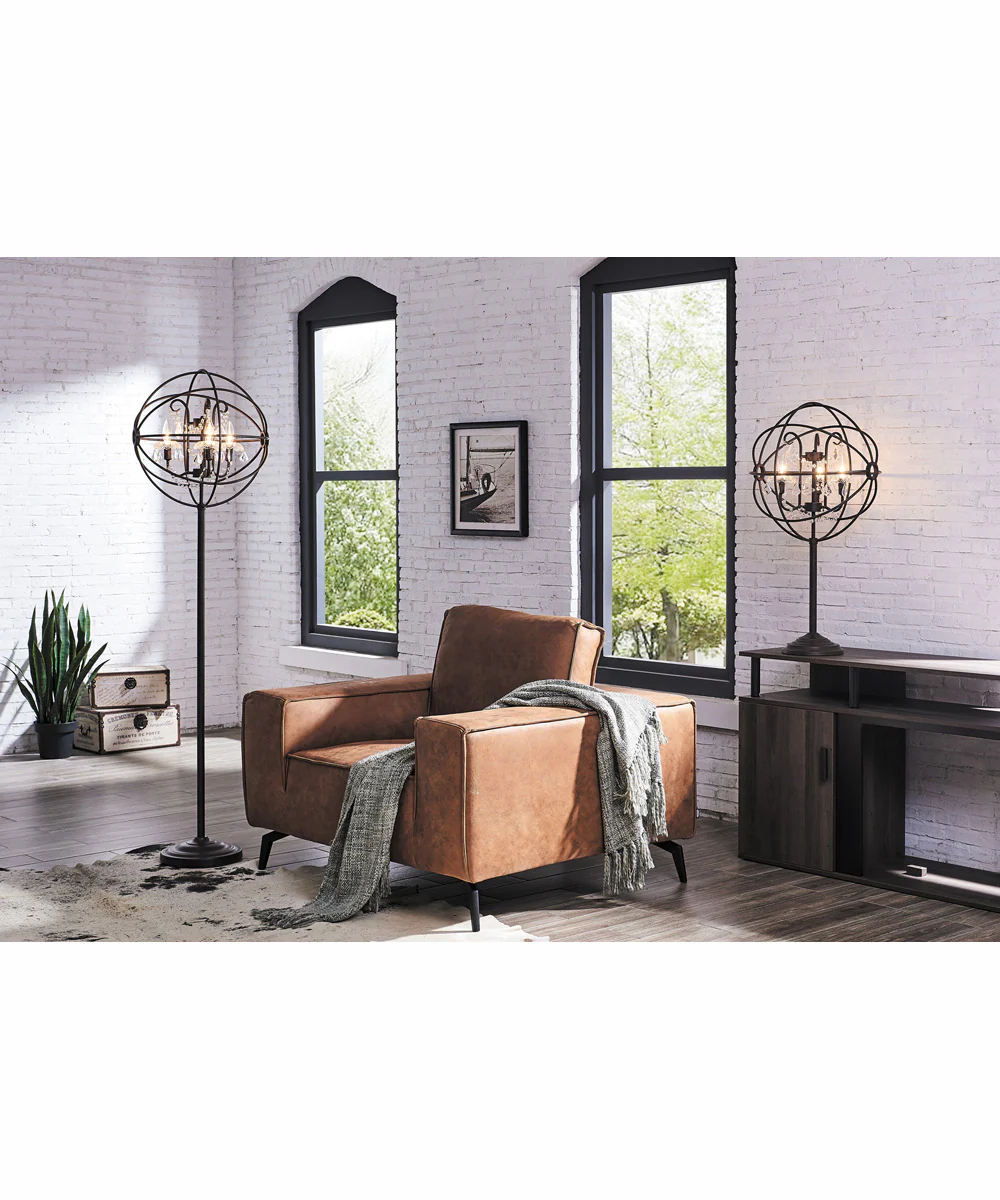 Winona 3-Light Table Lamp Ant./Brz/Metal Shade/Crystal Decorations - Image 4