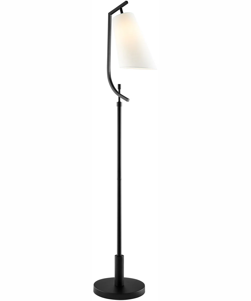 Xandra 1-Light Floor Lamp Black/Off White Fabric Shade