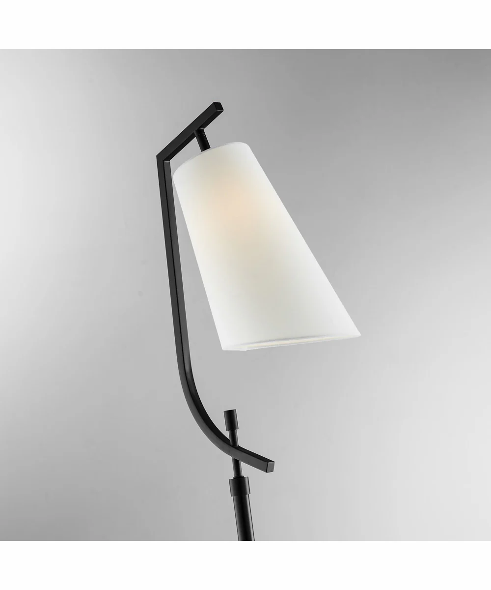 Xandra 1-Light Floor Lamp Black/Off White Fabric Shade - Image 2