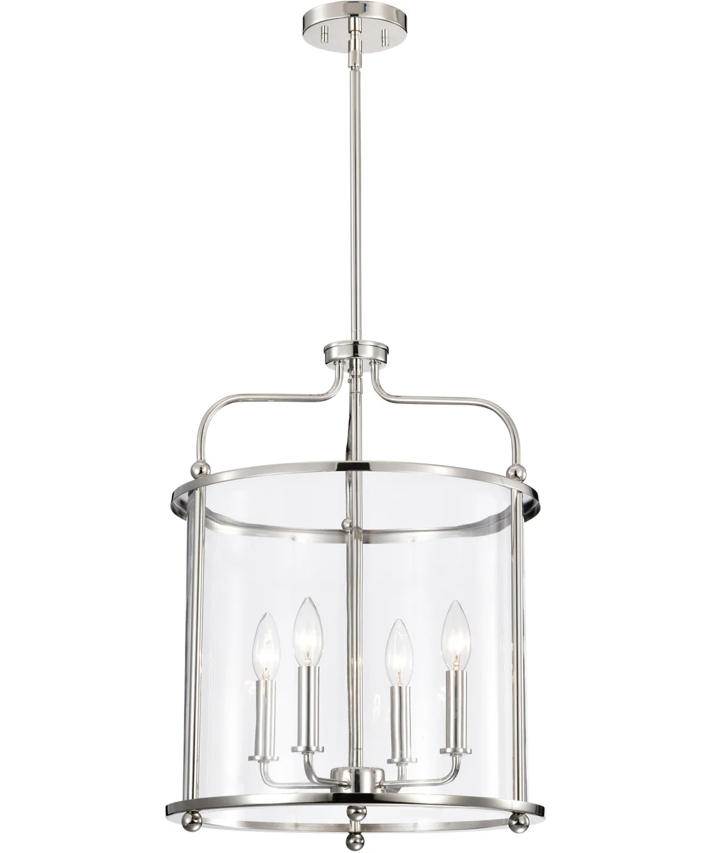 Yorktown 4-Light Pendant Polished Nickel - Image 4