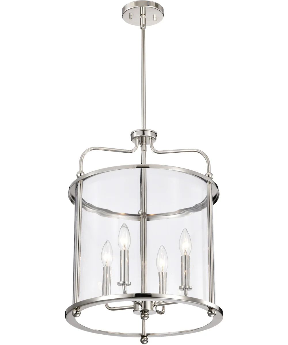 Yorktown 4-Light Pendant Polished Nickel - Image 6