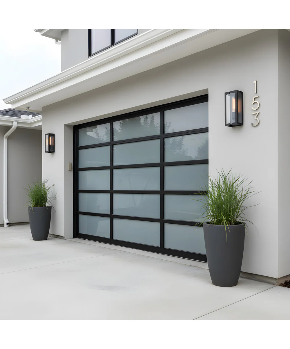 Young 1-light Outdoor Wall Light Matte Black - Image 3