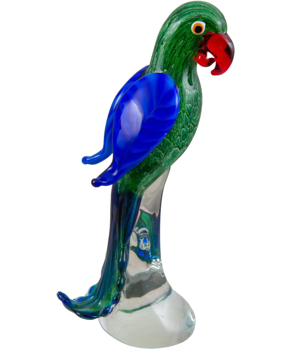 Zuma Parrot Handcrafted Art Glass Figurine